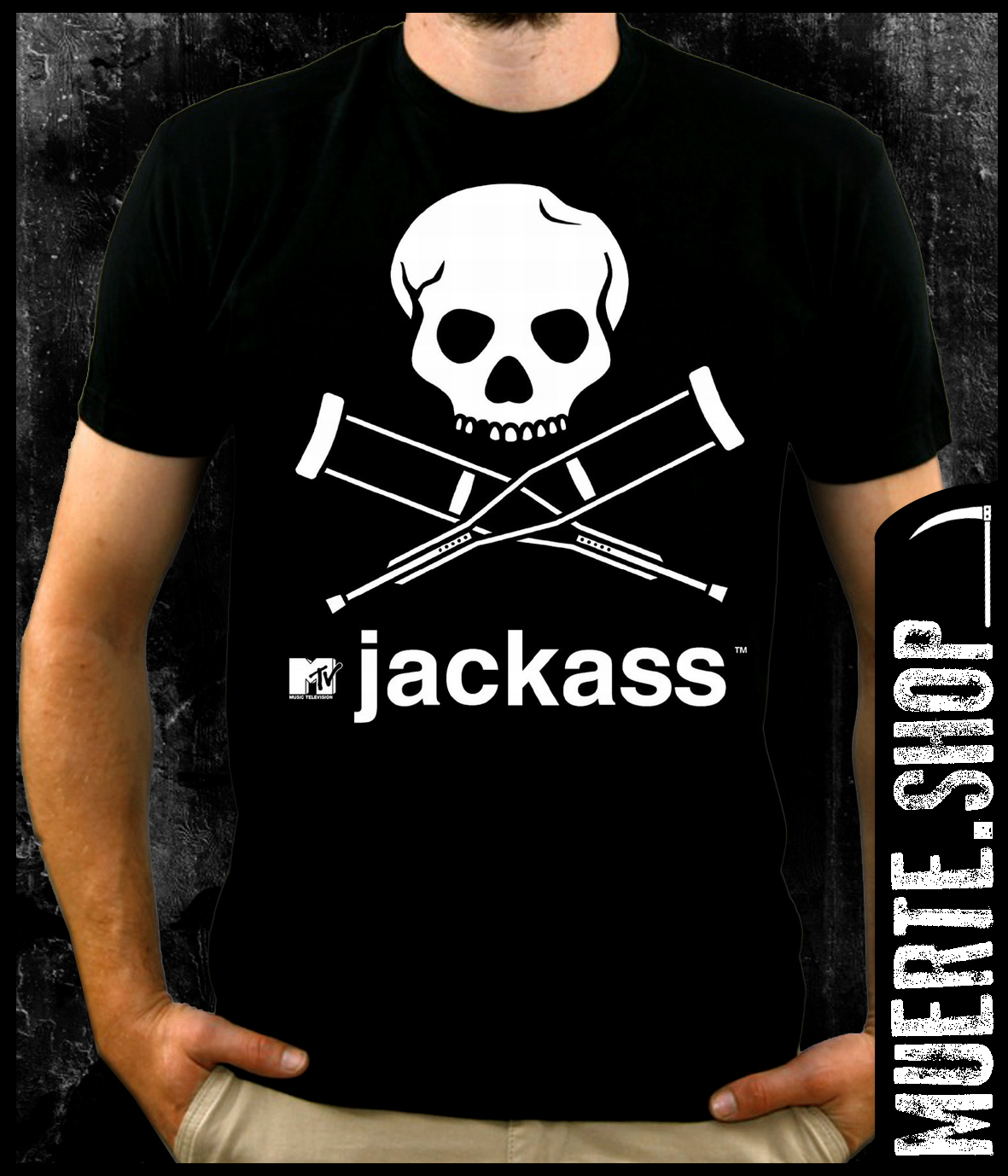 Черна тениска JACKASS MTV Черна тениска JACKASS MTV